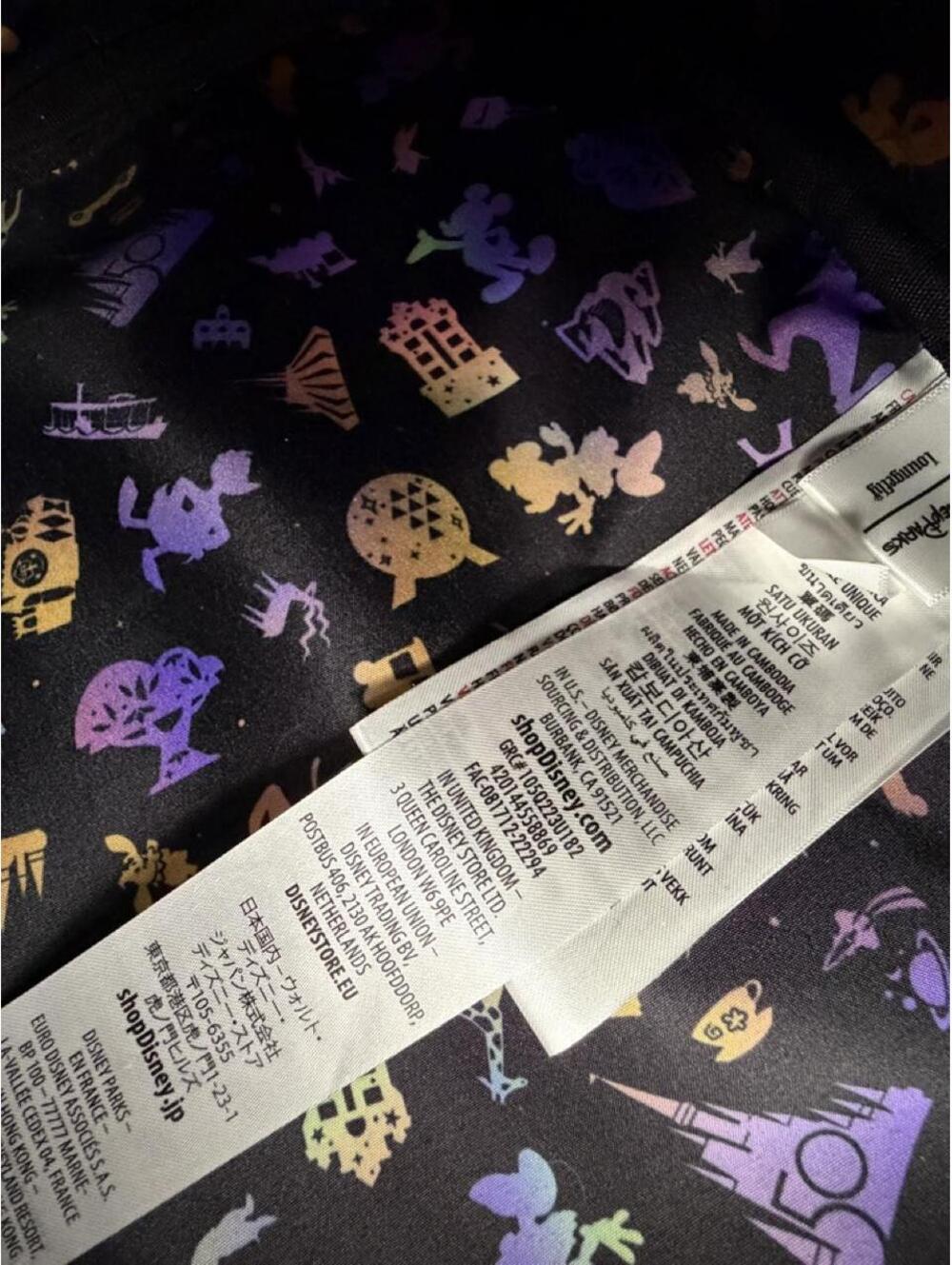 Disney World 50th Anniversary Loungefly black backpack - Picture 5 of 8